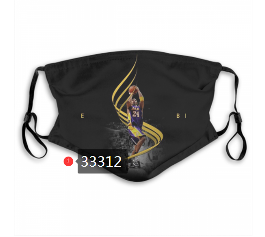 2021 NBA Los Angeles Lakers #24 kobe bryant 33312 Dust mask with filter->nba dust mask->Sports Accessory